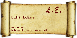 Lihi Edina névjegykártya